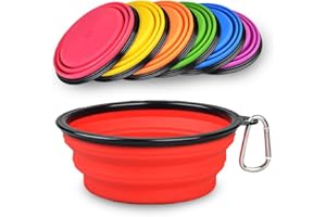 PATITAS SHOP 2Pcs Cuenco Plegable 1000ml, Bebedero Gatos, Comedero Gato, Bebedero Y Comederos para Perros, Accesorios De Viaje, Bebedero Conejo, Bebedero Perro Portatil, Comedero Conejo, Accesorios para Viajes