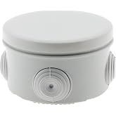 Zenitech - Waterproof Box &Oslash;80 x 45 mm IP55 - Grey - Lid with 1/4 Turn Lock - Protects Electrical Connections from Water and D