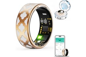 UOUNEACO Bague Connectée Élégante pour Femme & Homme, Smart Ring Traqueur de Santé avec Fréquence Cardiaque, Oxygène Sanguin, Sommeil, Podomètre, 10ATM Étanche, Compatible iOS/Android, Fitness Ring (9)