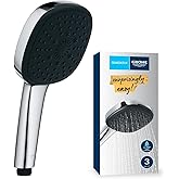 GROHE Vitalio Comfort 110 Hand Shower, 3 Flow (Massage, Rain & Jet), SmartSwitch, 110mm Square Shower Head, Silicone Ring, Lime