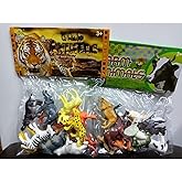 LRS STORE Oyuncak Plastik Hayvan Setleri 1paket Vahşi Hayvanlar 1paket &Ccedil;iftlik Hayvanları 2li Set(minik Boyut)