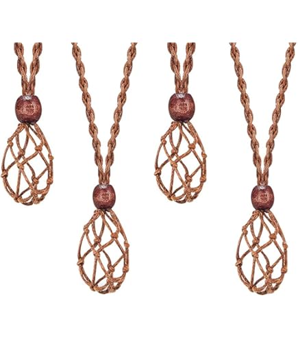 WEWAYSMILE Lot De 16 Supports De Collier En Cristal, Cordon En Pierre, Cordon Vide, Pour Fabrication De Bijoux (35 Cm