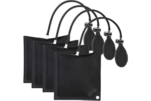 QKFON Pack of 4 Mounting Cushions, Air Cushion, Square Mounting Cushion, Air Pump Wedge Air Cushion, Mounting Expansion Cushion, Load up to 200 kg for Door Window Installation and Car Repair, Mounting