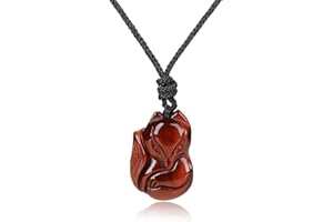 COAI Fox Necklace for Women Men, Healing Crystal Necklace