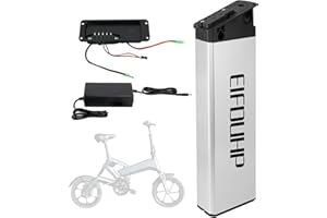 EIFDUHP Batteria Litio Bici Elettrica Pieghevole da 48V 17,5Ah con Caricatore, Batteria Ebike Incorporata Rimovibile per Bicicletta Pieghevole 1000W 750W 500W 350W 250W