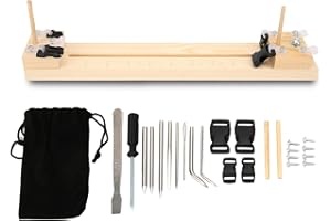 HERCHR Gabarit pour Bracelet Paracorde, Cadre Bois à Tisser Aiguille pour Paracorde Aiguille Combinée Paracorde à Faire Soi-Même Outil de Tricotage de Bracelets pour Fabrication de Bracelets DIY