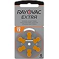 Rayovac Acoustic Zinc Air Hearing Aid Batteries, Size 13 AU, Orange Tab, Pack of 60