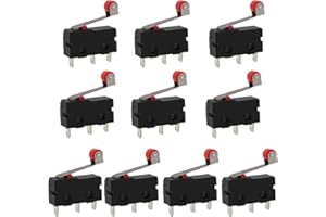 ECEOTHSY 10 Piezas Micro Interruptor De Palanca 250V 5A | Interruptor De Fin De Carrera SPDT 1NO 1NC | Microinterruptor Miniatura Para Electrodomésticos Y Equipos Electrónicos Final De Carrera