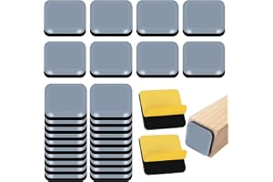UBERMing 30 stycken möbeltassar, teflon, självhäftande, 20 x 20 mm, teflonglidare för stolar, PTFE-möbler, glidskydd, stolsgl