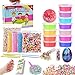Price comparison product image ESSENSON Slime Kit - Slime Supplies Make Your Own Clear Crystal Slime Foam Slime Glitter Slime, Slime Making Kit for Girls Boys Kids, Includes Clear Crystal Slime, Foam Balls, Egg Slime