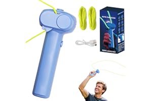 nnOuOnn Zip String Toy, Glow In The Dark Rope Launcher, Handheld Pressure Reducer Cool Stuff Outdoor Home Interaction Ideal Birthday For Adults Friends To Gifts (Blue)