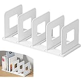 GOMETY Schreibtisch-Organizer Aktenordner, Abnehmbar Verdickter Buchhalter Regal mit 4 Fächern Buchablagen Dokumentenschrank 