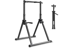 VEVOR Pull up-stång/hopfällbar bottenstation, 150 kg belastning, triangelstruktur och robust stålrör, 9 positioner, för arm- och ryggstyrketräning