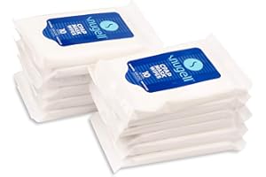 CPAP Mask Wipes by Snugell (12 Pack, 10 sheets/pack) - Perfect for Travel - For Cleaning CPAP Mask and Devices - Unscented 100% Soft Cotton - Skin Safe with Aloe Vera - Fast & Easy Opening Sachets