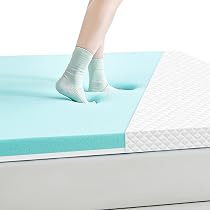 Treaton Noppengel-Topper Für Matratzen – 7,6 Cm Hoch, Memory-Schaum Mit Kühlgel, Kingsize In Blau