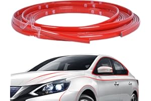 VQEOEOT Trim Stripes Strisce Adesive per Auto, Profilo Adesivo per Auto, Listelli anticollisione carrozzeria Listelli bordo porta Listelli anticollisione, Striscia anticollisione paraurti, 12mm*5m, Rosso