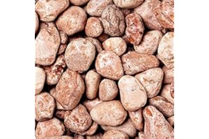 Granulati Zandobbio Ciottoli Decorativi Rosso Verona per Giardino Vasi Aiuole Granulometria 40-60mm, Confezione 25kg