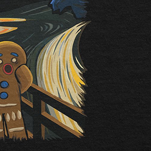NERDO-Gingerbread-Scream-Damen-T-Shirt-Gre-S-Schwarz