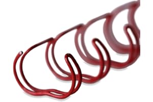 ‎KOPIERLADEN KARNATH GMBH Drahtbinderücken für Bindungen 2:1 (23 Ringe), 9,5 mm, 100 Stück, ROT, für ca. 75 Seiten - für Ringbindungen