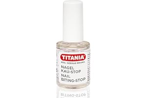 ‎TITANIA TITANIA Nagel Kau-Stop (10ml) • Nagellack gegen Nägelkauen • Anti Nägelkauen • Schutz gegen Fingernägelkauen • Anti Fingernagel Kauen