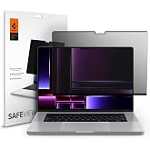 Spigen MacBook Pro 16" (M5/M4/M3/M2/M) ile Uyumlu Cam Ekran Koruyucu Safe View Privacy Hayalet - AFL06157 (Spigen TR Garantil
