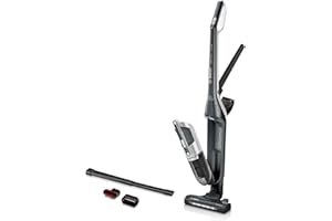 ‎BOSCH HAUSGERÄTE Bosch Akku-Staubsauger Flexxo 2in1 Serie 4 BBH3P280, kabelloser Handstaubsauger, beutellos, hohe Saugleistung, lange Laufzeit, Düse mit LED Beleuchtung, alle Bodenarten, dunkelgrau