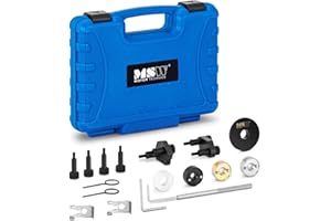 MSW MOTOR TECHNICS MSW Herramienta para Ajuste De Motores Set Taller Mecánico MSW-ETT-21 (Acero y Aluminio, Profesional, Compatible con VW, Audi, Seat, Skoda, para VAG 1.8 TSI/TFSI, 2.0 TSI/TFSI)