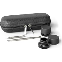 Kit 5 Outils Dab Acier Inox Chirurgical – JCASE Pour Cire, Résine, Colophane – Boîte Aluminium