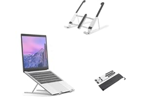 Guimey, Supporto PC Portatile, 6 Livelli di regolazione, Dispositivo di raffreddamento ergonomico compatibile con MacBook Air, Pro, Dell, 10-15.6,Stabile Riser per PC (Grigio)