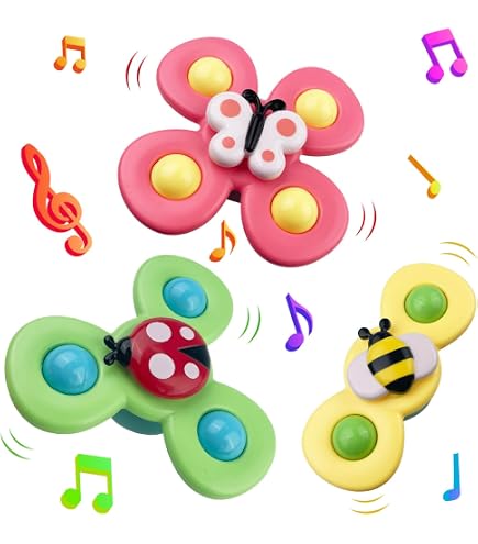 Spin des Jouets à la Ventouse, carrousel sensoriel, Jouet de carrousel de Presse Rotatif pour, Activité sensorielle, dôme Tumble, carrousel Spinnings