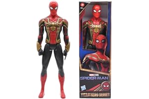 OBLRXM Spiderman Action Figure, Spiderman Giocattolo, Spider-Man - Spider-Man con Armatura Integrale Iron Spider; Action Figure 30 cm Titan Hero Series, Ispirata al Film di Spider-Man No Way Home