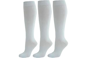 ITRAT 3 Pairs girls Knee High School Socks Cotton Rich Socks, Back to School Socks Uniform Party Wear Comfort Fit Long Socks Stocking Girls Knee High Kids School Socks