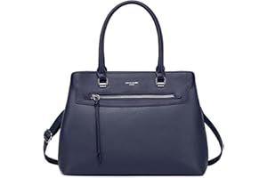 David Jones - Damen Handtasche Elegante - Frau Henkeltasche PU Leder - Schultertasche Tote Shopper Tasche - Mehrere Fächer Viele Taschen - Umhängetasche Alltags Mode Klassisch Stadt Arbeit - Blau