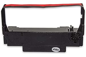 vhbw Farbband Nylonband Tintenband kompatibel mit Nadeldrucker Epson TM-U210D, TM-U220A, TM-U220B, TM-U220D Ersatz für ERC-38 B/R, ERC-30, ERC-34.