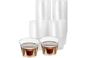 CHEF ROYALE Jager Bomb - Vasos de chupito de plástico desechables, vasos de plástico reutilizables de 25 ml, vasos de chupito desechables transparentes con marcado CE, ideales para todos los eventos,