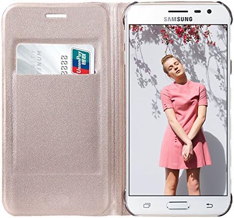 Payxuan Wallet Leather Case Flip Cover for Samsung J710 Galaxy J7 2016 , Gold