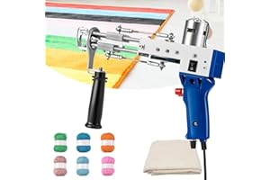Tufting Gun 2 in 1,Hlieeosfcn Electric Tufting Gun for 7-21mm Carpets,5-40 Stitches/s Tufting Kit,Electric Carpet Knitting Gun for Cutting Pile/Loop Stack