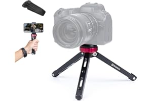 Moman Mini Tripod TR01 mały statyw stołowy, mały statyw do aparatu CNC aluminium 1/4 3/8, mocowanie śrubowe, maks. obciążenie 80 kg, do lustrzanek cyfrowych, smartfonów, gimbal, różowy