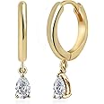 MINUTIAE Solitare Diamond Dangling Clip On Austrian Zirconium Earring For Women And Girls