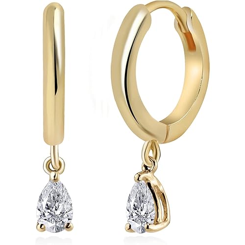 MINUTIAE Solitare Diamond Dangling Clip On Austrian Zirconium Earring For Women And Girls