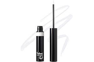 e.l.f. H2O Proof Inkwell Eyeliner Pen, wysoce pigmentowany, wodoodporny płynny eyeliner, matowe wykończenie, wegańskie i nietestowane na zwierzętach, White Out