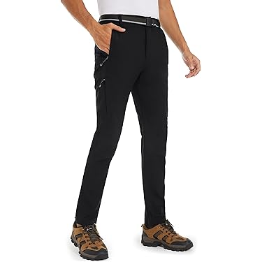 Pantaloni Trekking Uomo Impermeabili Softshell Invernali - Vita Alta - Foto 8