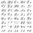 Aipaide 40 Pieces Letter Stencils for Painting on Wood, Reusable Plastic Alphabet Stencils with Calligraphy Font Upper and Lowercase Letters, Numbers and Signs, 21x15cm