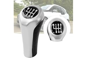Juttzzei BMW Schaltknauf 6 Gang, Auto Schalthebel für BMW 1er 3er 5er 6er E34 E36 E38 E39 E46 E53 E60 E61 E63 E90 E91 E92 E93 M3 M4 M5 X1 X3 X5 X6 Schaltknauf, Premium Leder Bmw E90 Sschaltknauf