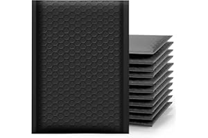 NaXew Padded Envelopes A4, with Easy Peel & Seal Poly Bubble Mailer Bags Postal Wrap Envelope Cushioned Protective Packaging 220 x 340 (Black A4, 10pcs)