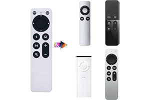 FOXRMT Remplacement Télécommande Apple TV pour Apple 1 2 3 4 A1294 A1218 / MA711 A1378 / MC572 A1427 / MD199 A1625 / MGY52 / MLNC2 A1842 / MQD22 / MP7P2 - Apple TV MC377LL / A MM4T2AM (APL 4K)