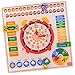 Produktbild F Fityle Holz Jahresuhr Kinder Kalenderuhr Lernuhr Lernen Kalender Uhr Jahreszeiten Datum Uhrzeit Wetter für Kinder ab 3 Jahren