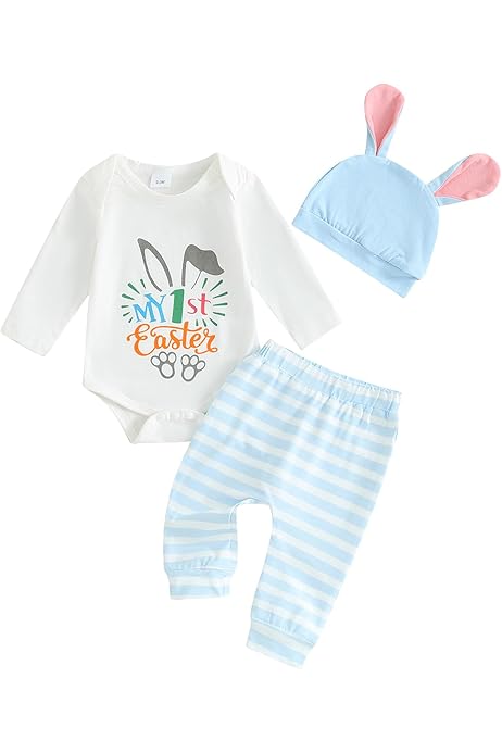 Costume Lapin Bebe Barboteuse Pâques Bébé Fille Imprimé Lapin