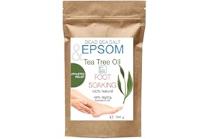 BLEU & MARINE BRETANIA Sali da Pediluvio, Riparazione Unghie Danneggiate, Sale Epsom e Oli Essenziali, Magnesio per Bagno, Piedi, Mani, Pediluvio 500 g, Pedicure, Deodorante per Piedi, Calli