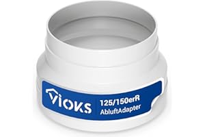 ‎VIOKS VIOKS Abluftschlauch Adapter 150mm - 125mm Reduzierstück für Abluftrohr Dunstabzugshaube, Abluftschlauch Verbinder für PVC Lüftungsschlauch 150mm